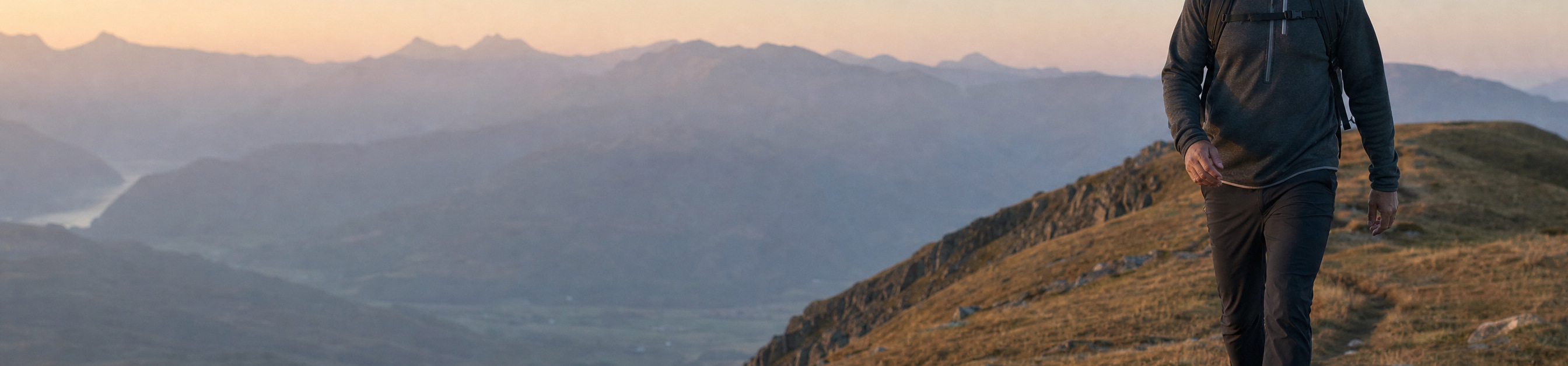 Hiker on a mountain trail